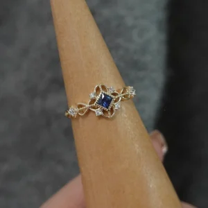 925-Sterling-Silver-14K-Gold-Plated-Ring-for-Women-Blue-Zircon-Japanese-Retro-Hollow-Simple-Ring-3.webp