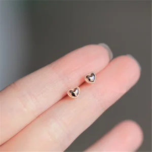 925-Sterling-Silver-14k-Gold-Plated-Stud-Earrings-Cute-Cake-Side-Heart-Earrings-Simple-Student-Korean-3.webp