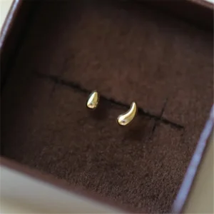 925-Sterling-Silver-14k-Gold-Plated-Stud-Earrings-Mini-Rice-Grains-Water-Drop-Asymmetric-Earrings-for.webp