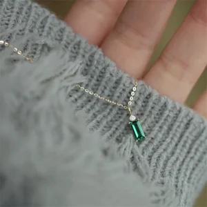 925-Sterling-Silver-European-Simple-Square-Green-Crystal-Pendant-Clavicle-Chain-Necklace-Women-Classic-Plating-14k-5.webp