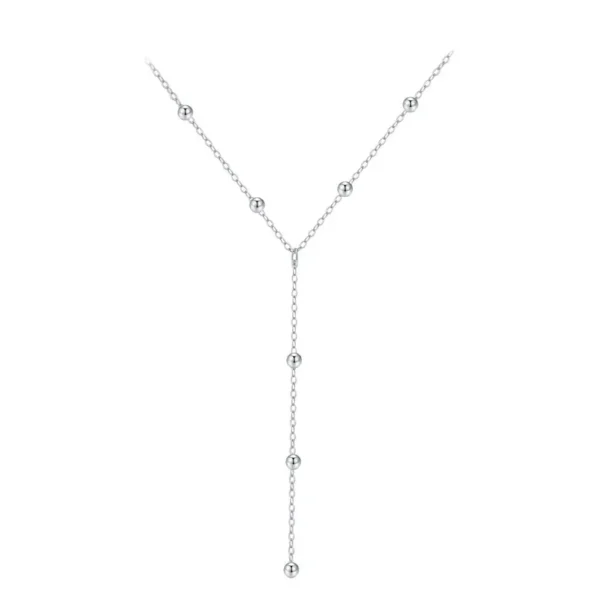 Collier Ajustable Argent Sterling Avec Pendentif Pompon - Occasion - Bijou élégant