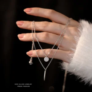 999-Sterling-Silver-Light-Luxury-Double-Layers-Geometric-Zirconia-Pendant-Necklace-for-Women-Girls-Exquisite-Party-3.webp
