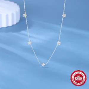 CANNER-925-Sterling-Silver-Necklace-For-Women-zircon-Cold-wind-petal-pendant-collarbone-chain-necklace-charm-2.webp