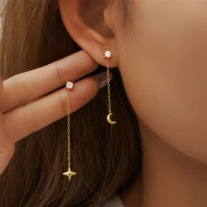 CANNER-Chain-Tassel-Starmoon-Drop-Earrings-For-Women-925-Sterling-Silver-18k-Gold-Ins-Simplicity-Earrings.webp