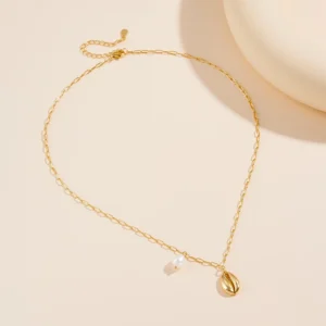 Fulsun-Wholesale-Jewelry-925-Sterling-Silver-Gold-Plated-Summer-Natural-Freshwater-Pearl-Shell-Shaped-Necklace-For-1.webp