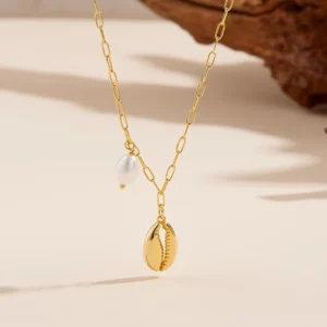 Fulsun-Wholesale-Jewelry-925-Sterling-Silver-Gold-Plated-Summer-Natural-Freshwater-Pearl-Shell-Shaped-Necklace-For-2.webp