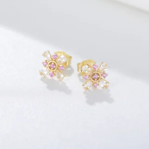 Fulsun-simple-little-multi-colorful-flower-925-Sterling-silver-14k-gold-plated-Cubic-Zircon-Stud-Earrings-1.webp