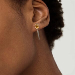Gold-Plated-Sterling-Silver-Yellow-CZ-Fashion-Cone-Drop-Earrings-S1.jpg