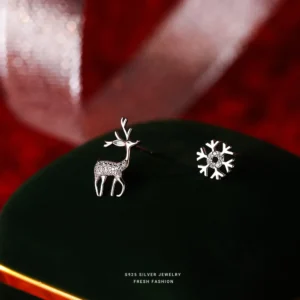 Korean-Temperament-pav-Zircon-Deer-Snowflake-Asymmetrical-Earring-for-Women-Student-925-Sterling-Silver-Christmas-Party-1.webp