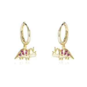 Lovely-Dinosaur-Pink-Zircon-Symmetric-Triceratops-Dangle-Sterling-Silver-925-Red-corundum-Animals-Hoop-Earring1.webp