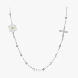 MODIAN-925-Sterling-Silver-Classic-Daisy-Cross-Dazzling-Choker-Pendant-Necklace-Dainty-Beads-Link-Chain-For-e1722664575266.webp