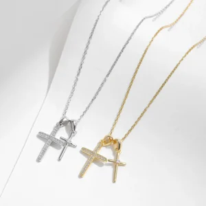 MODIAN-925-Sterling-Silver-Classic-Delicate-Double-Cross-Zircon-Link-Chain-Pendant-Necklace-For-Women-Fine-3.webp