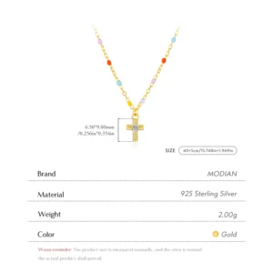 MODIAN-925-Sterling-Silver-Delicate-Cross-Pendant-Necklace-Colorful-Enamel-Beads-Chain-Necklace-for-Women-Party-2.webp