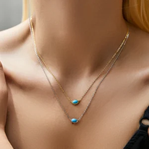 MODIAN-925-Sterling-Silver-Simple-Oval-Turquoise-Link-Chain-Pendant-Necklaces-Liquid-Metal-Trendy-Fine-Jewelry-1.webp