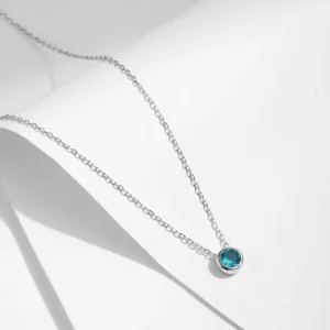 MODIAN-925-Sterling-Silver-Teal-Round-Zirconia-Pendant-Necklace-White-Gold-Plated-Neck-Link-Chain-For-3.webp