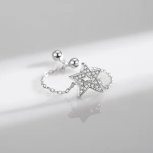 MODIAN-Link-Chain-Adjustable-STARS-Sparkling-Stars-Ring-925-Sterling-Silver-Fine-Jewelry-For-Women-Rhodium-3.webp