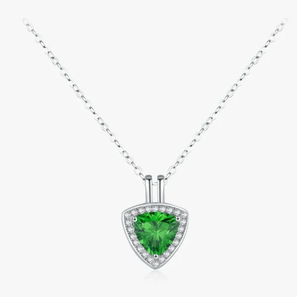Collier Pendentif Argent Massif Esprit - Zirconiums - Motif Lune, étoile, Trèfle
