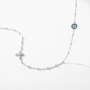 MODIAN-Simple-Cross-Beads-Necklace-Real-925-Sterling-Silver-Blue-Zirconia-Eye-Link-Chain-Necklaces-For-4.webp