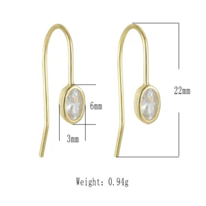 New-Simple-Sterling-925-silver-jewelry-wholesale-14k-Gold-Plated-Oval-Zircon-Ear-Hook-Earrings-for-2.webp