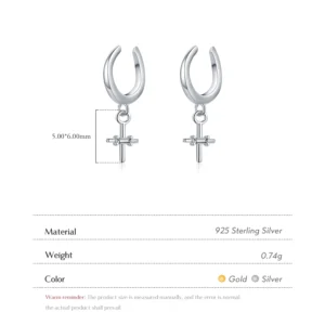 Real-925-Sterling-Silver-Elegant-Simple-Cross-CZ-Clip-Earrings-For-Women-Trendy-Personality-Party-2.webp
