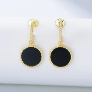 black-agate-drop-earrings-wedding-jewelry-14k-gold-plated-C-shape-bezel-setting-sterling-silver-earrings-2.webp