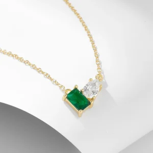 fulsun-wholesale-jewelry-silver-925-gold-filled-emerald-Square-green-necklace-ladys-jewelry-zircon-necklace-jewelry-1.webp