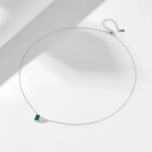 fulsun-wholesale-jewelry-silver-925-gold-filled-emerald-Square-green-necklace-ladys-jewelry-zircon-necklace-jewelry-4.webp