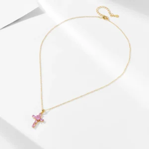 original-luxury-Fashion-Trendy-Female-Jewelry-925-Sterling-Silver-Jewellery-Pink-Cubic-Zirconia-Cross-Pendant-Necklaces-2.webp