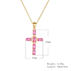 wholesale-original-luxury-Hip-hop-sterling-silver-925-jewellery-Pink-Cubic-Zircon-Cross-Pendant-Necklace-Jewlery-5.webp