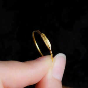 Sterling Silver Leaf Friendship Ring Matching Vintage Gift for Best Friends